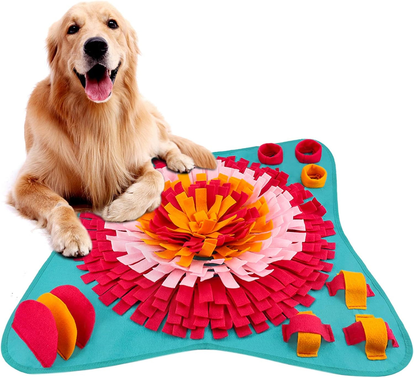Snuffle Mat for Dogs Feeding Mat Interactive Puppy Puzzle Toy Pet Nosework Training Play Mats for Stress Relief Blue