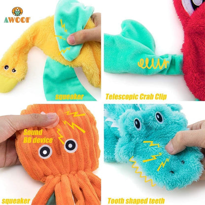 5 Pack Dog Squeaky Toys - No Stuffing, Durable Chew Toy Set for Puppy, Small to Large Dogs